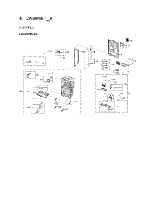 Cabinet 2 Parts parts for Samsung Bottom-Mount Refrigerator RF24R7201SR/AA-05 from AppliancePartsPros.com