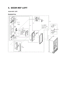 Left Refrigerator Door Parts parts for Samsung Bottom-Mount Refrigerator RF24R7201SR/AA-05 from AppliancePartsPros.com