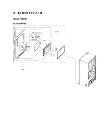 Freezer Door Parts parts for Samsung Bottom-Mount Refrigerator RF24R7201SR/AA-05 from AppliancePartsPros.com