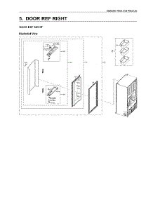 Right Refrigerator Door Parts parts for Samsung Bottom-Mount Refrigerator RF24R7201SR/AA-06 from AppliancePartsPros.com