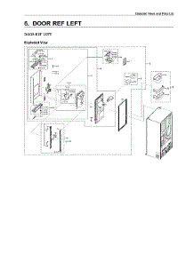 Left Refrigerator Door Parts parts for Samsung Bottom-Mount Refrigerator RF24R7201SR/AA-06 from AppliancePartsPros.com