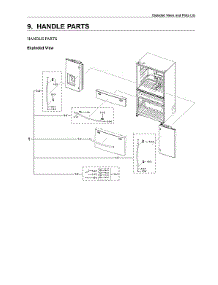 Handle Parts parts for Samsung Bottom-Mount Refrigerator RF24R7201SR/AA-06 from AppliancePartsPros.com
