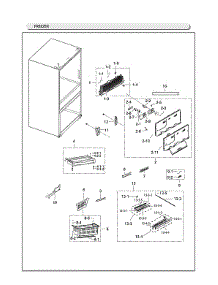 Freezer Parts parts for Samsung Bottom-Mount Refrigerator RF25HMEDBSG/AA-03 from AppliancePartsPros.com