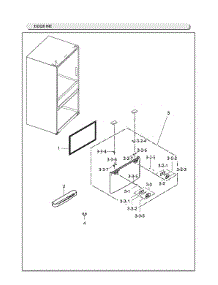 Freezer Door Parts parts for Samsung Bottom-Mount Refrigerator RF25HMEDBSG/AA-03 from AppliancePartsPros.com