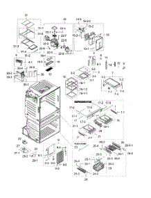 Refrigerator parts for Samsung Bottom-Mount Refrigerator RF25HMEDBSR/AA-10 from AppliancePartsPros.com