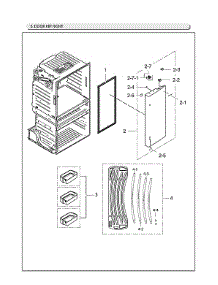 Right Refrigerator Door Parts parts for Samsung Bottom-Mount Refrigerator RF25HMEDBSR/AA-12 from AppliancePartsPros.com
