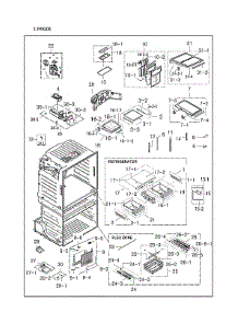 Refrigerator Parts parts for Samsung Bottom-Mount Refrigerator RF25HMEDBSR/AA-13 from AppliancePartsPros.com