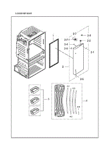 Right Refrigerator Door Parts parts for Samsung Bottom-Mount Refrigerator RF25HMEDBSR/AA-13 from AppliancePartsPros.com