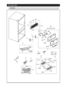 Freezer Parts parts for Samsung Bottom-Mount Refrigerator RF25HMIDBSG/AA-00 from AppliancePartsPros.com