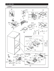 Refrigerator Parts parts for Samsung Bottom-Mount Refrigerator RF25HMIDBSG/AA-00 from AppliancePartsPros.com