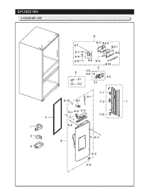 Refrigerator Left Door Parts parts for Samsung Bottom-Mount Refrigerator RF25HMIDBSG/AA-00 from AppliancePartsPros.com