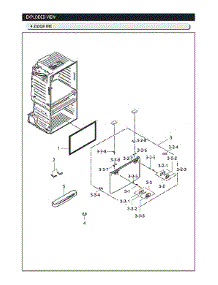 Freezer Door Parts parts for Samsung Bottom-Mount Refrigerator RF25HMIDBSR/AA-00 from AppliancePartsPros.com