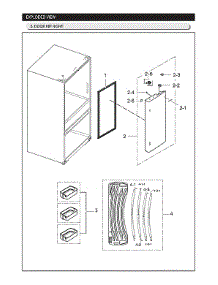 Right Refrigerator Door Parts parts for Samsung Bottom-Mount Refrigerator RF25HMIDBSR/AA-00 from AppliancePartsPros.com