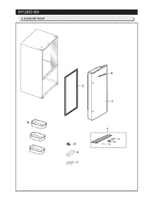 Right Refrigerator Door Parts parts for Samsung Bottom-Mount Refrigerator RF260BEAESR/AA-05 from AppliancePartsPros.com
