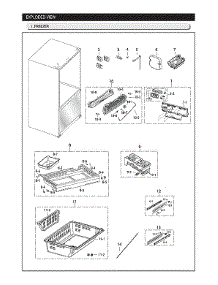 Freezer Parts parts for Samsung Bottom-Mount Refrigerator RF261BEAESR/AA-06 from AppliancePartsPros.com
