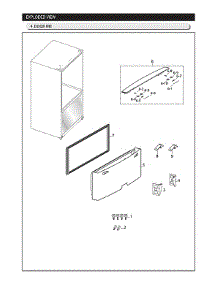 Freezer Door Parts parts for Samsung Bottom-Mount Refrigerator RF261BEAESR/AA-06 from AppliancePartsPros.com