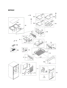 Refrigerator Parts parts for Samsung Bottom-Mount Refrigerator RF262BEAESR/AA-00 from AppliancePartsPros.com