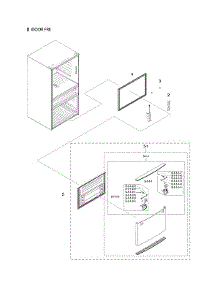 Refrigerator Door Parts parts for Samsung Bottom-Mount Refrigerator RF262BEAESR/AA-00 from AppliancePartsPros.com