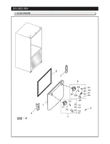 Freezer Door parts for Samsung Bottom-Mount Refrigerator RF263BEAESG/AA-02 from AppliancePartsPros.com