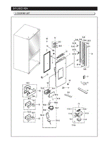 Left Refrigerator Door parts for Samsung Bottom-Mount Refrigerator RF263BEAESG/AA-02 from AppliancePartsPros.com