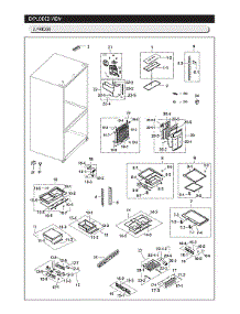 Refrigerator parts for Samsung Bottom-Mount Refrigerator RF263BEAESG/AA-03 from AppliancePartsPros.com
