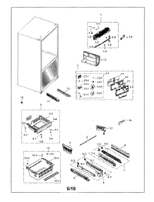 Freezer  /  Icemaker parts for Samsung Bottom-Mount Refrigerator RF263BEAESG/AA-04 from AppliancePartsPros.com