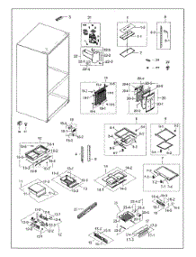 Fridge parts for Samsung Bottom-Mount Refrigerator RF263BEAESG/AA-04 from AppliancePartsPros.com