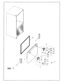 Door Freezer parts for Samsung Bottom-Mount Refrigerator RF263BEAESG/AA-04 from AppliancePartsPros.com