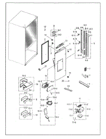 Left Refrigerator Door parts for Samsung Bottom-Mount Refrigerator RF263BEAESG/AA-04 from AppliancePartsPros.com
