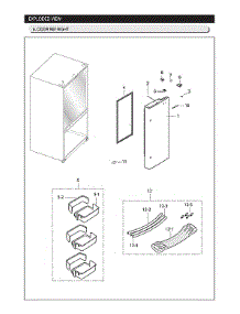 Right Refrigerator Door Parts parts for Samsung Bottom-Mount Refrigerator RF263BEAESR/AA-05 from AppliancePartsPros.com