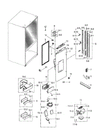 Left Refrigerator Door parts for Samsung Bottom-Mount Refrigerator RF263BEAESR/AA-07 from AppliancePartsPros.com