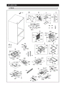 Refrigerator parts for Samsung Bottom-Mount Refrigerator RF263TEAESG/AA-03 from AppliancePartsPros.com