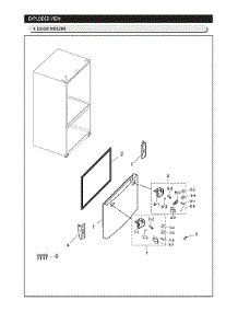 Freezer Door parts for Samsung Bottom-Mount Refrigerator RF263TEAESG/AA-04 from AppliancePartsPros.com