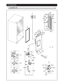 Left Refrigerator Door parts for Samsung Bottom-Mount Refrigerator RF263TEAESG/AA-04 from AppliancePartsPros.com