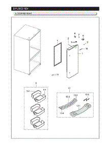 Right Refrigerator Door parts for Samsung Bottom-Mount Refrigerator RF263TEAESG/AA-04 from AppliancePartsPros.com