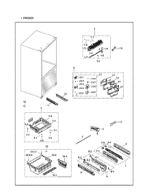 Freezer Parts parts for Samsung Bottom-Mount Refrigerator RF265BEAESR/AA-01 from AppliancePartsPros.com