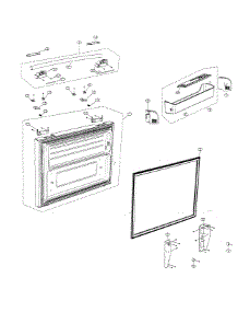 Freezer Door parts for Samsung Bottom-Mount Refrigerator RF266ABBP/XAA-00 from AppliancePartsPros.com