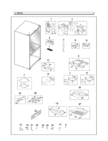 Refrigerator Parts parts for Samsung Bottom-Mount Refrigerator RF266AFRS/XAC-01 from AppliancePartsPros.com