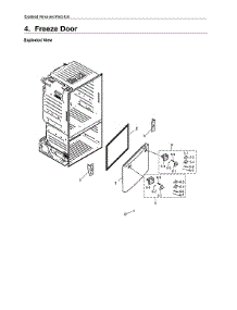 Freezer Door Parts parts for Samsung Bottom-Mount Refrigerator RF26J7510SR/AA-00 from AppliancePartsPros.com