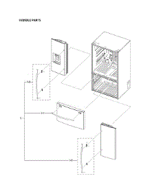 Handle Parts parts for Samsung Bottom-Mount Refrigerator RF27T5201SG/AA-01 from AppliancePartsPros.com