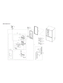 Left Refrigerator Door Assy parts for Samsung Bottom-Mount Refrigerator RF27T5201SR/AA-53 from AppliancePartsPros.com