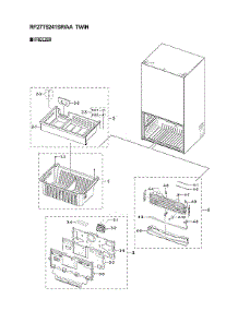 Freezer Parts parts for Samsung Bottom-Mount Refrigerator RF27T5241SG/AA-00 from AppliancePartsPros.com
