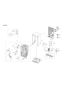 Cabinet 2 Parts parts for Samsung Bottom-Mount Refrigerator RF27T5241SR/AA-53 from AppliancePartsPros.com