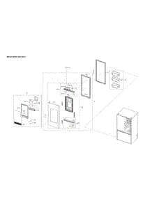 Right Refrigerator Door Parts parts for Samsung Bottom-Mount Refrigerator RF27T5501SR/AA-00 from AppliancePartsPros.com