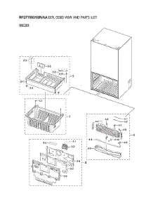 Freezer Parts parts for Samsung Bottom-Mount Refrigerator RF27T5501SR/AA-03 from AppliancePartsPros.com