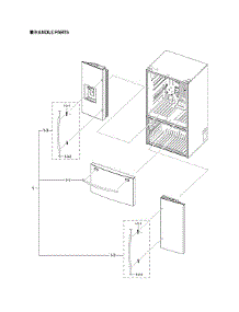 Handle Parts parts for Samsung Bottom-Mount Refrigerator RF27T5501SR/AA-52 from AppliancePartsPros.com