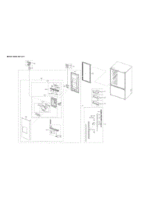 Left Refrigerator Door Assy parts for Samsung Bottom-Mount Refrigerator RF27T5501SR/AA-53 from AppliancePartsPros.com