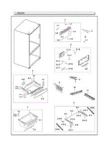 Freezer Parts parts for Samsung Bottom-Mount Refrigerator RF28HDEDBSG/AA-00 from AppliancePartsPros.com