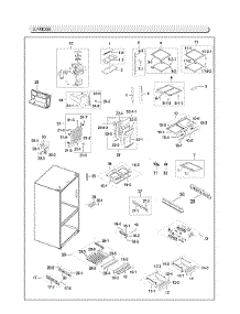 Refrigerator Parts parts for Samsung Bottom-Mount Refrigerator RF28HDEDBSG/AA-00 from AppliancePartsPros.com
