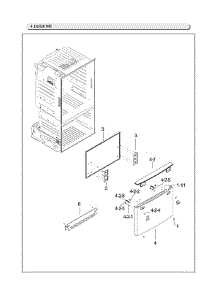 Freezer Door Parts parts for Samsung Bottom-Mount Refrigerator RF28HFEDBSR/AA-22 from AppliancePartsPros.com